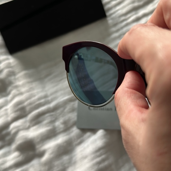 Christian Dior aviator sunglasses purple frame and tortoise stems - Picture 4 of 8